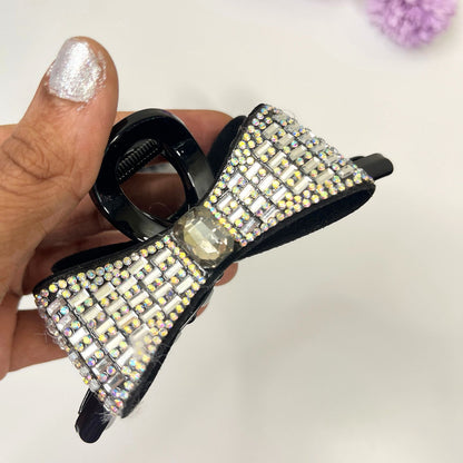 Luxury Crystal Bow Hair Claw Clip