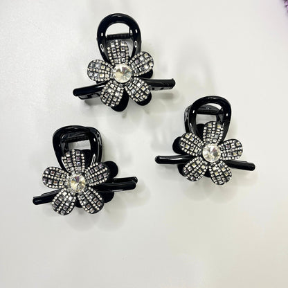 Crystal Flower Hair Claw Clip