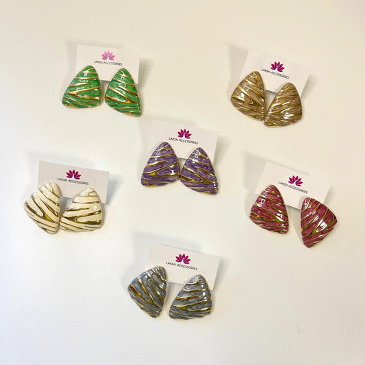 Marble Swirl Statement Earrings