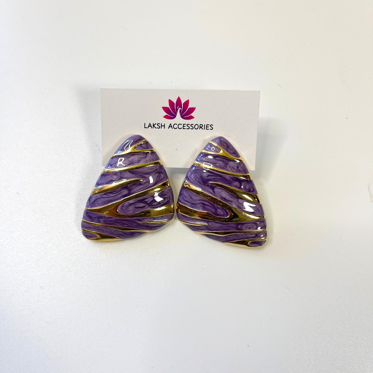 Marble Swirl Statement Earrings