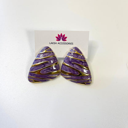 Marble Swirl Statement Earrings