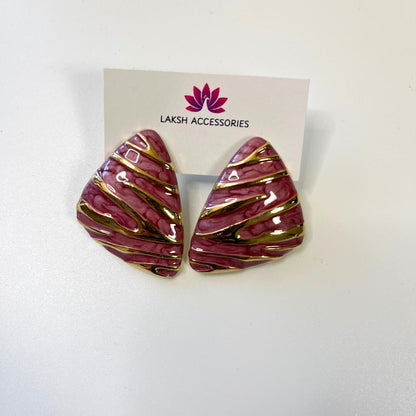 Marble Swirl Statement Earrings