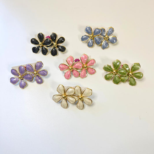 Marble Bloom Statement Earrings