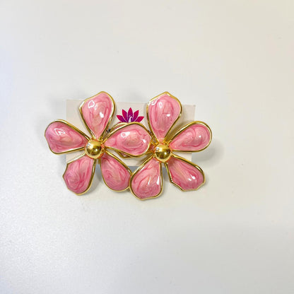 Marble Bloom Statement Earrings
