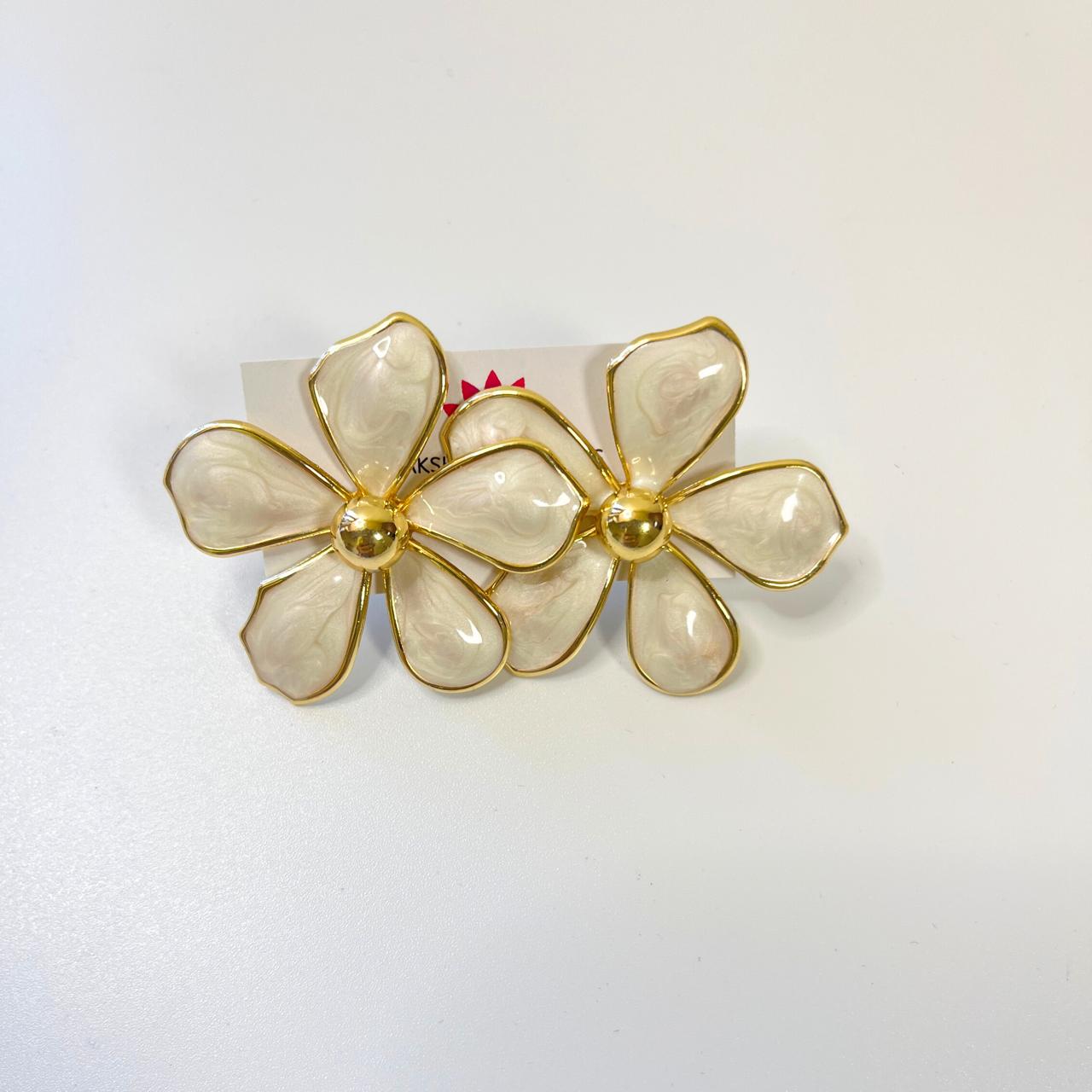 Marble Bloom Statement Earrings