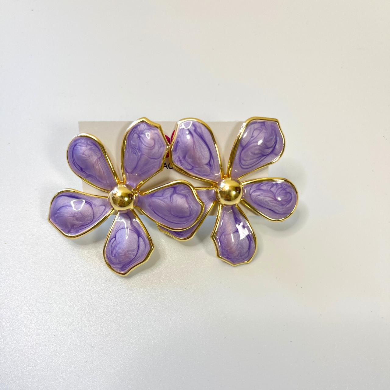 Marble Bloom Statement Earrings