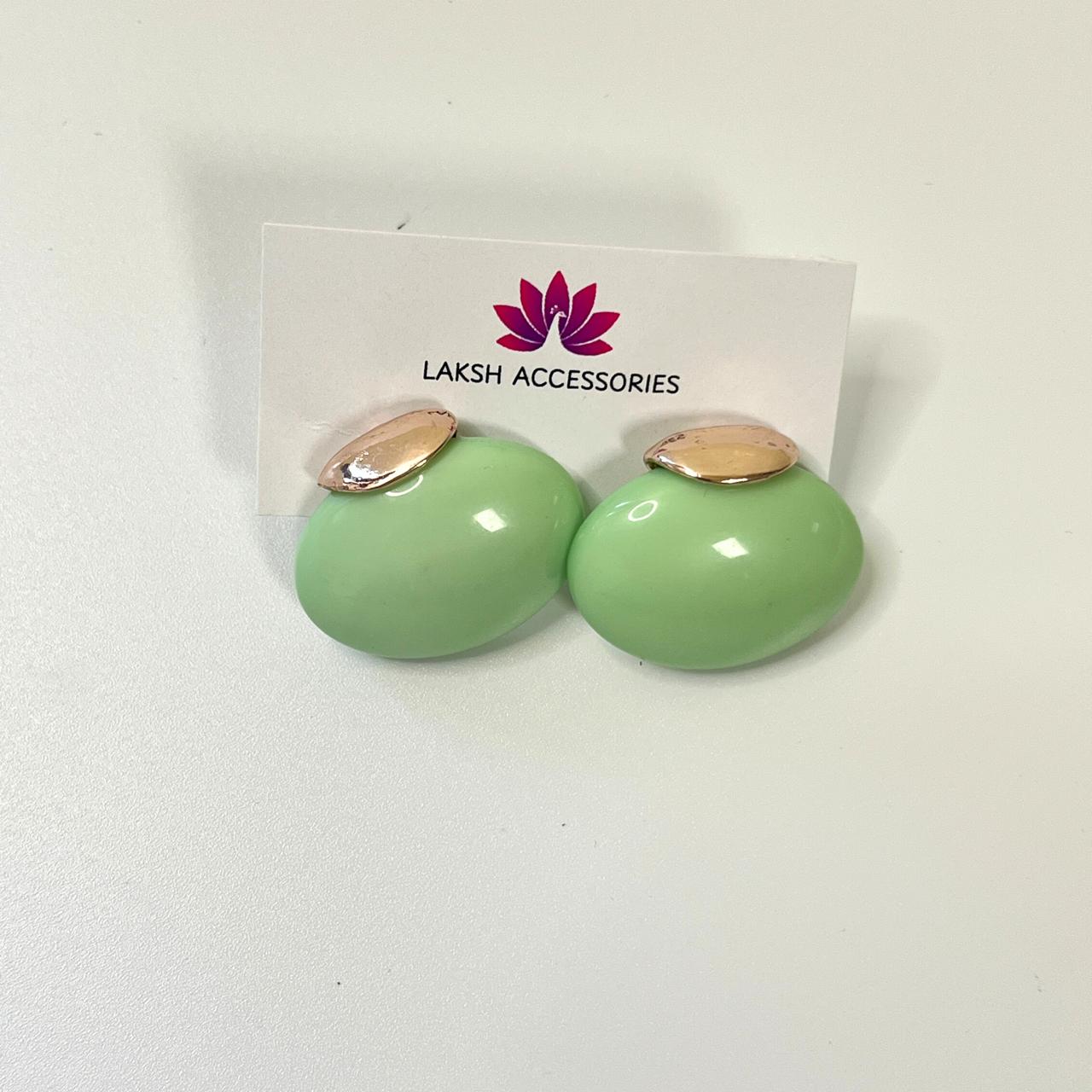 Matte Oval Statement Earrings