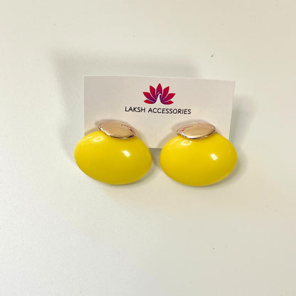 Matte Oval Statement Earrings