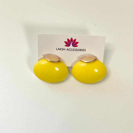 Matte Oval Statement Earrings