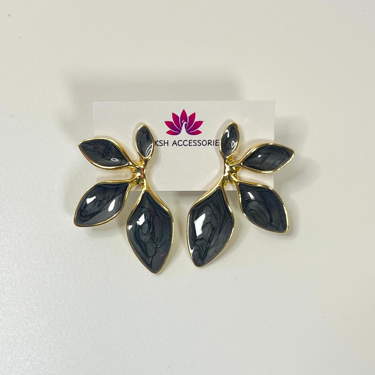 Aurora Leaf Statement Earrings