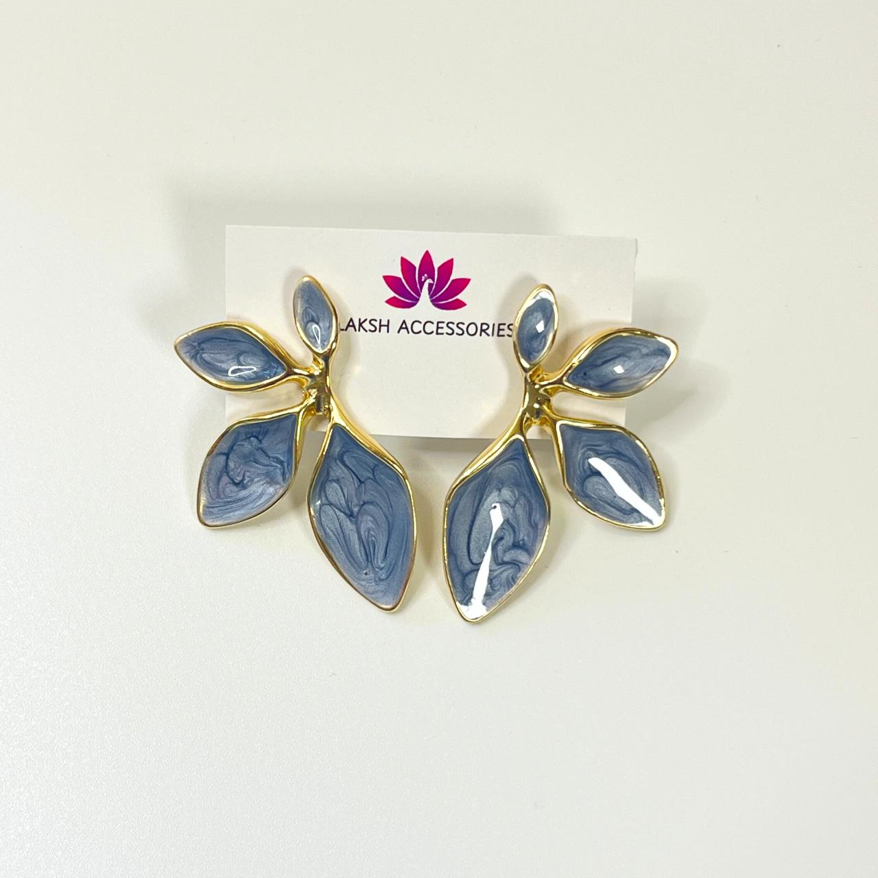 Aurora Leaf Statement Earrings