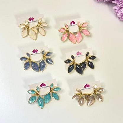 Aurora Leaf Statement Earrings