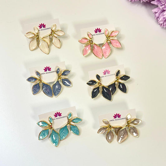 Aurora Leaf Statement Earrings