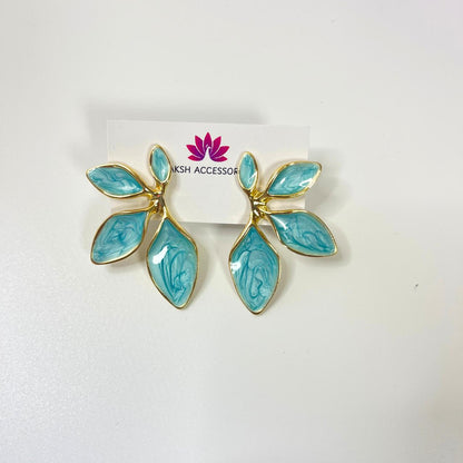 Aurora Leaf Statement Earrings