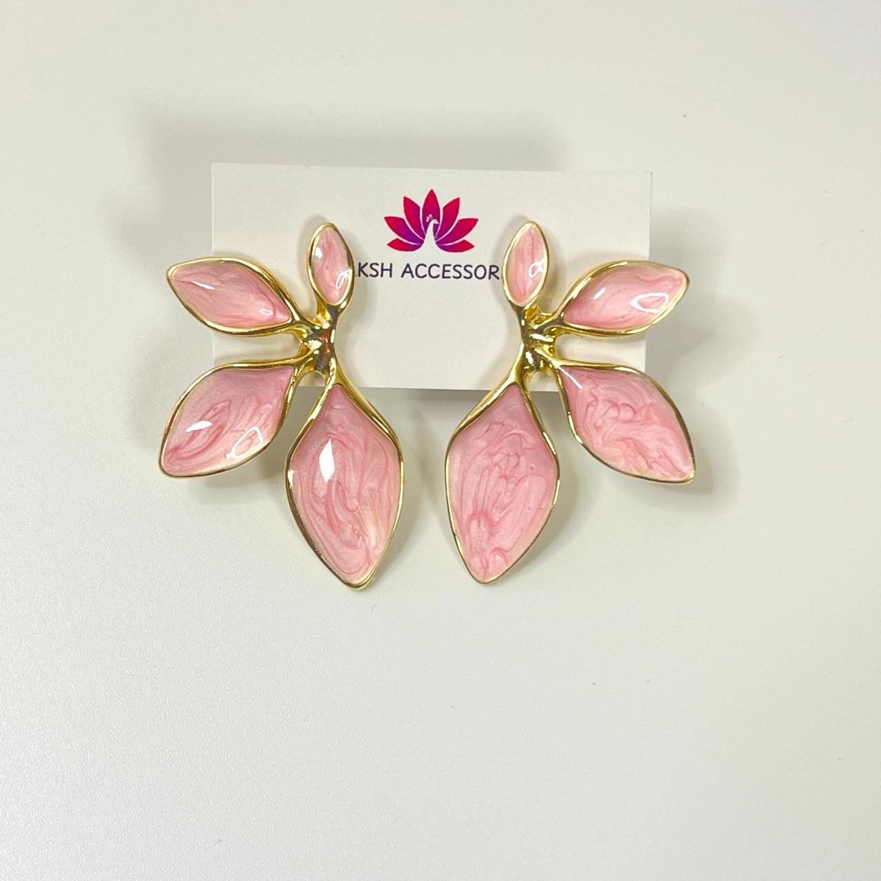 Aurora Leaf Statement Earrings
