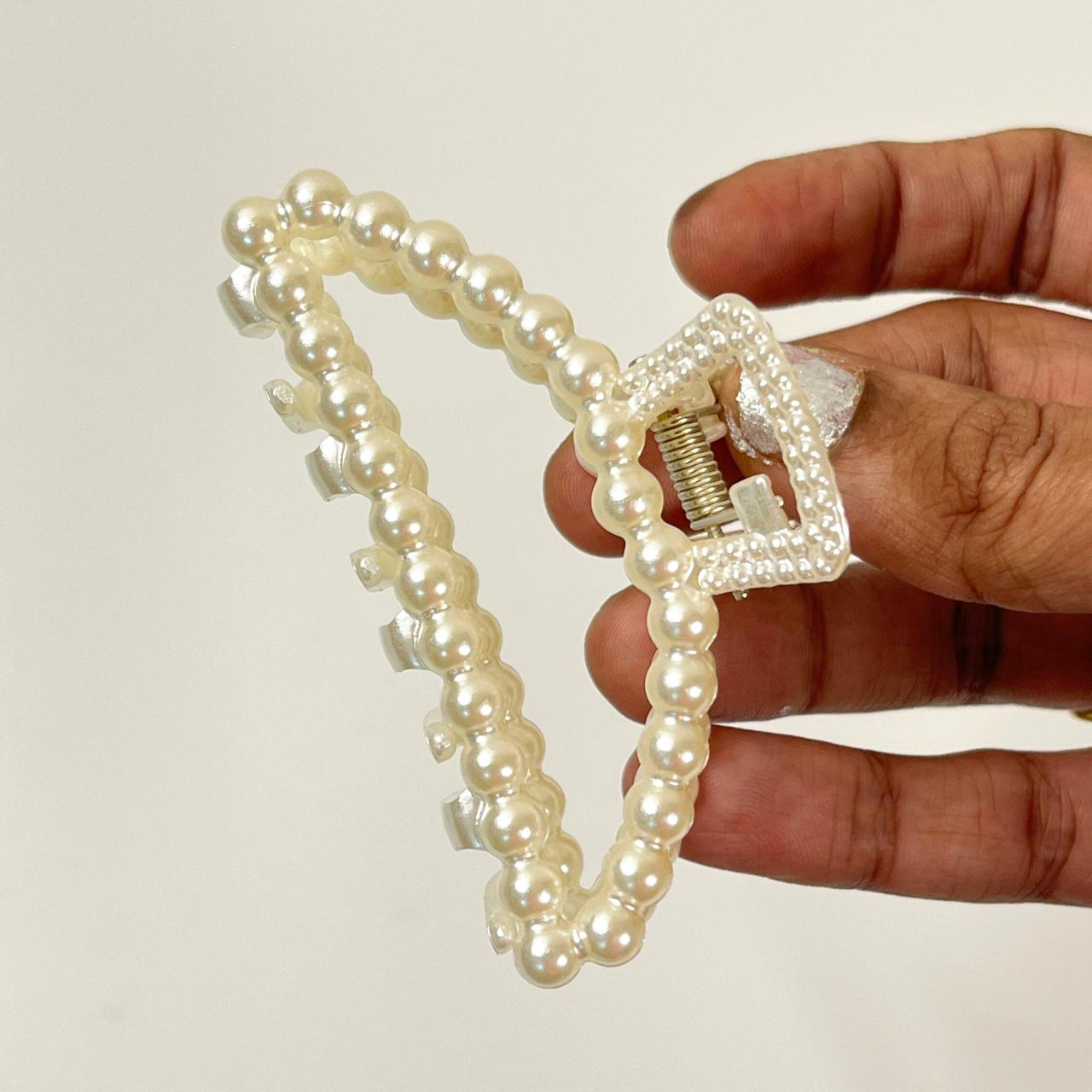 Pearl Charm Hair Claw Clip