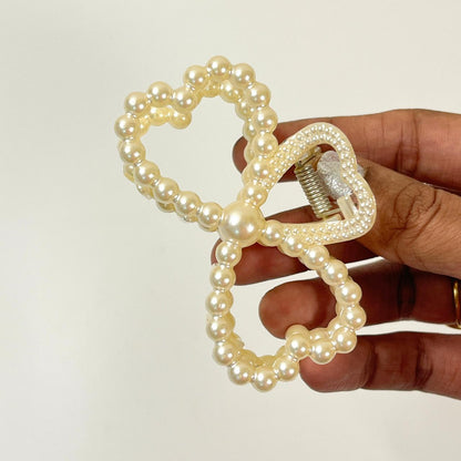 Pearl Charm Hair Claw Clip