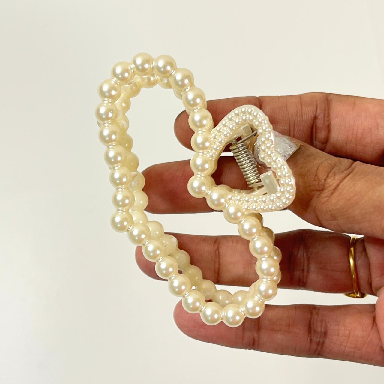Pearl Charm Hair Claw Clip