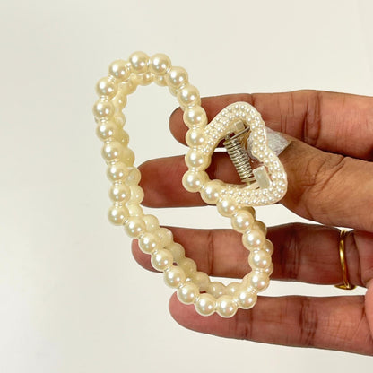 Pearl Charm Hair Claw Clip