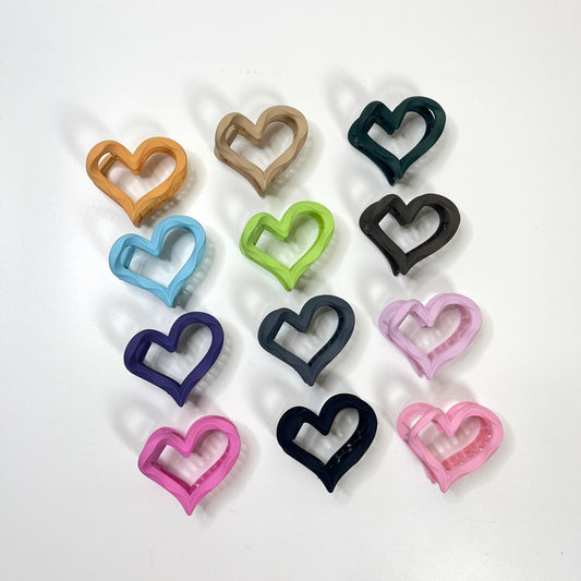Candy Heart Hair Claw Clip - Medium