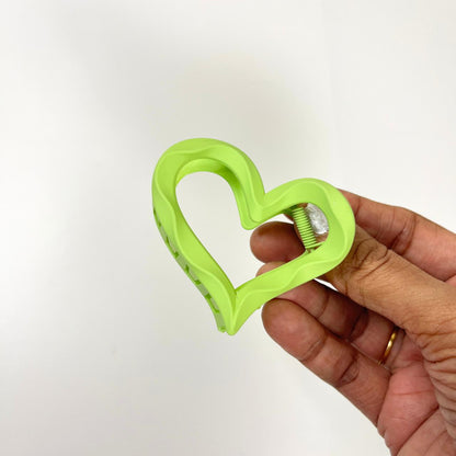 Candy Heart Hair Claw Clip - Medium