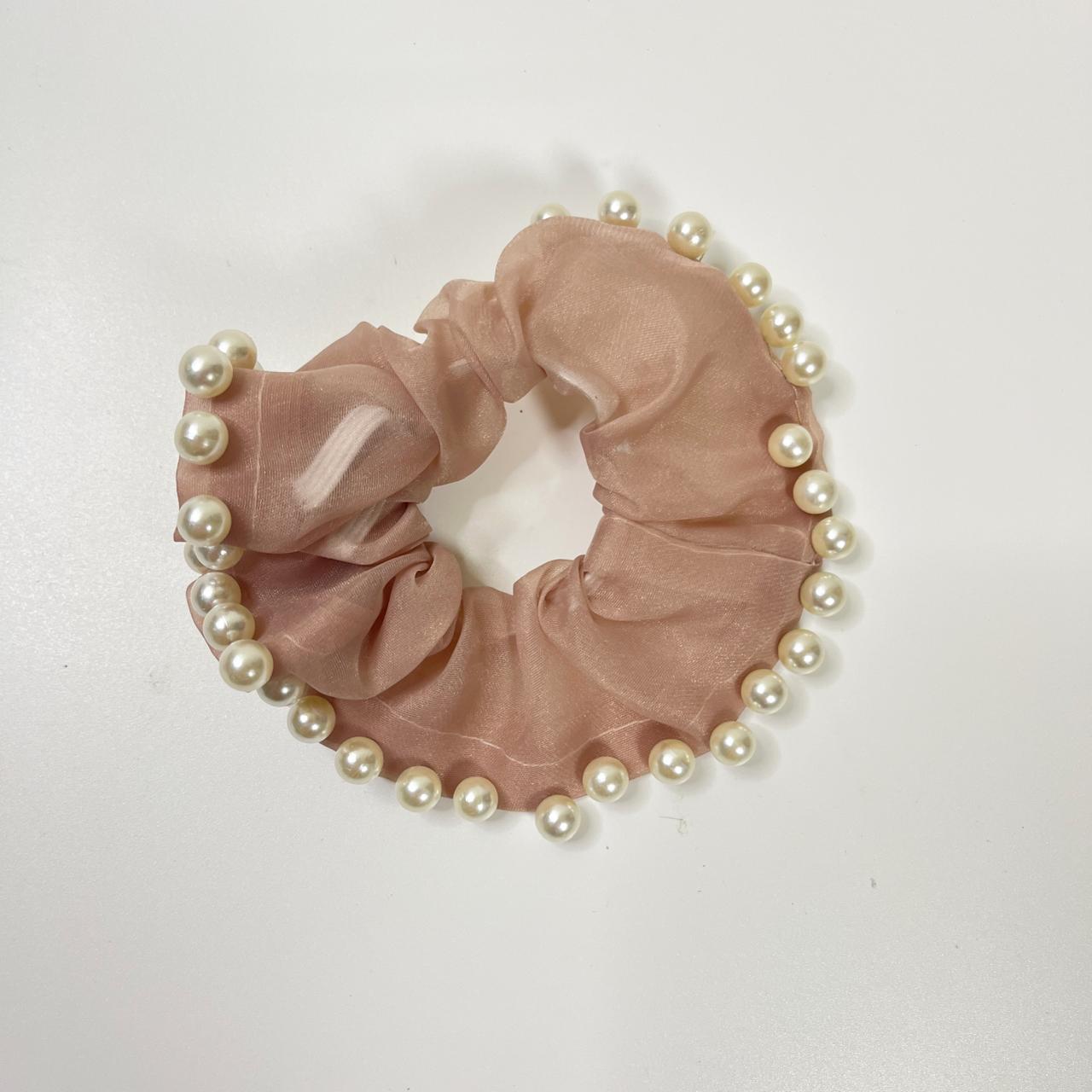 Pearl Chiffon Scrunchie (Pack of 1)