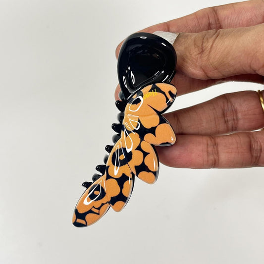 Floral Lobster banana clip