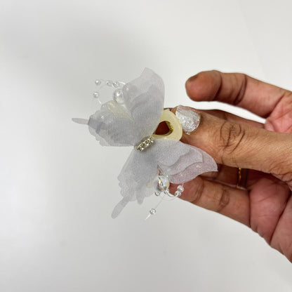 Crystal Butterfly Hair Claw Clip