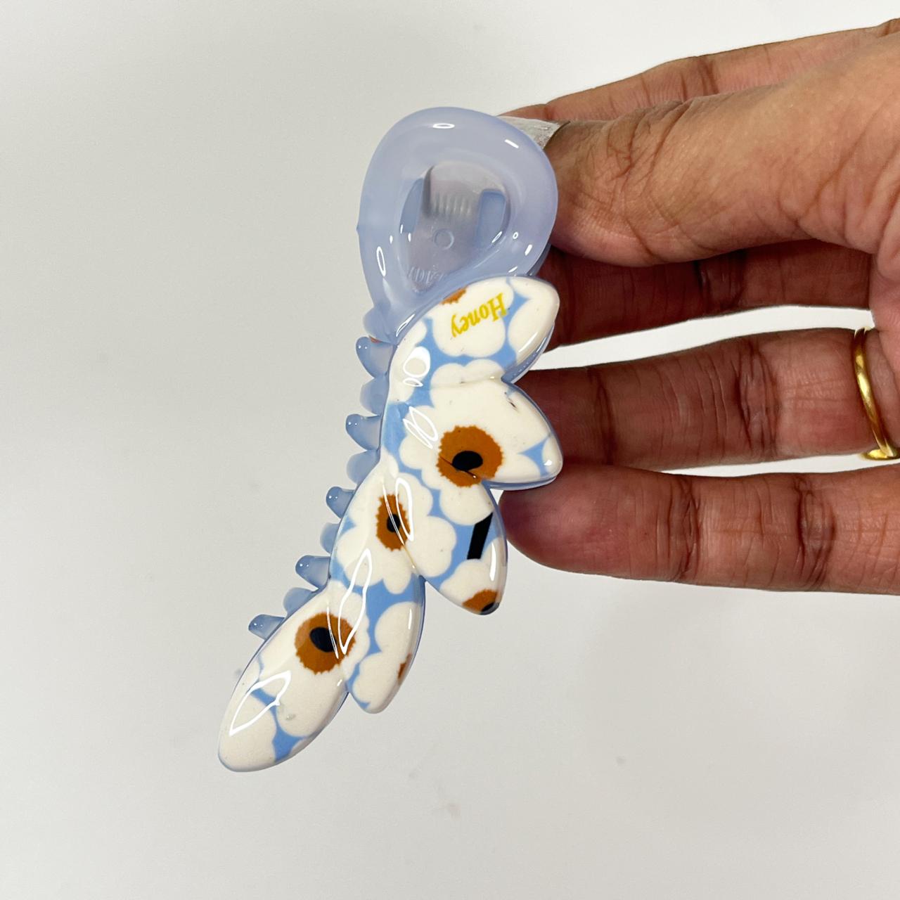 Floral Lobster banana clip
