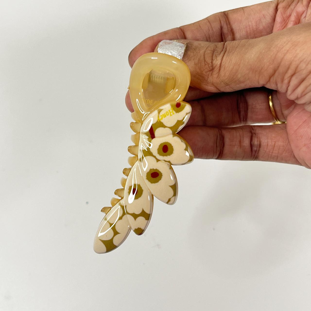 Floral Lobster banana clip