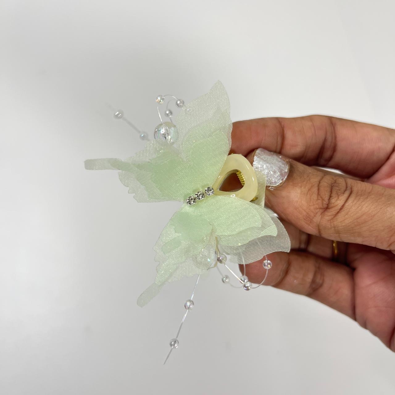 Crystal Butterfly Hair Claw Clip