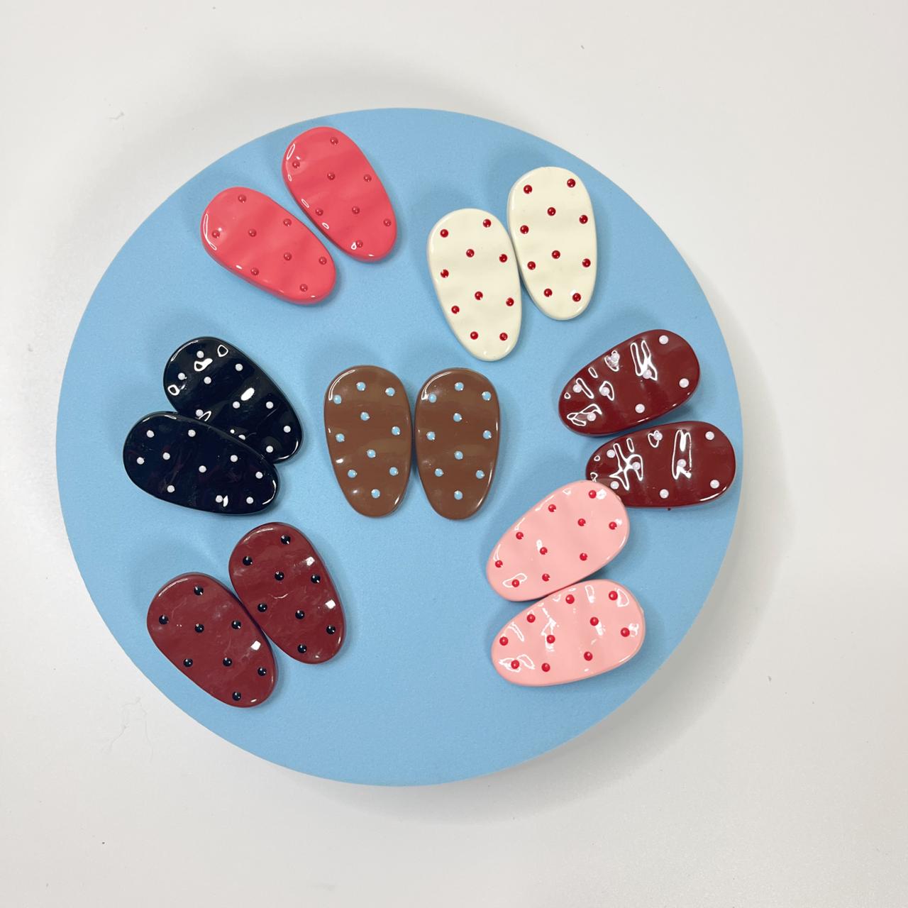 Dot Charm Hair Clips (Set of 2)
