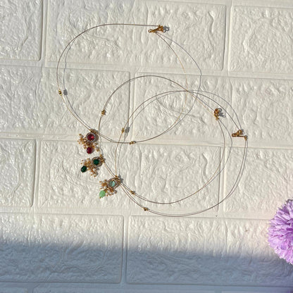 Crystal Pendant Minimal Charm Invisible Necklace