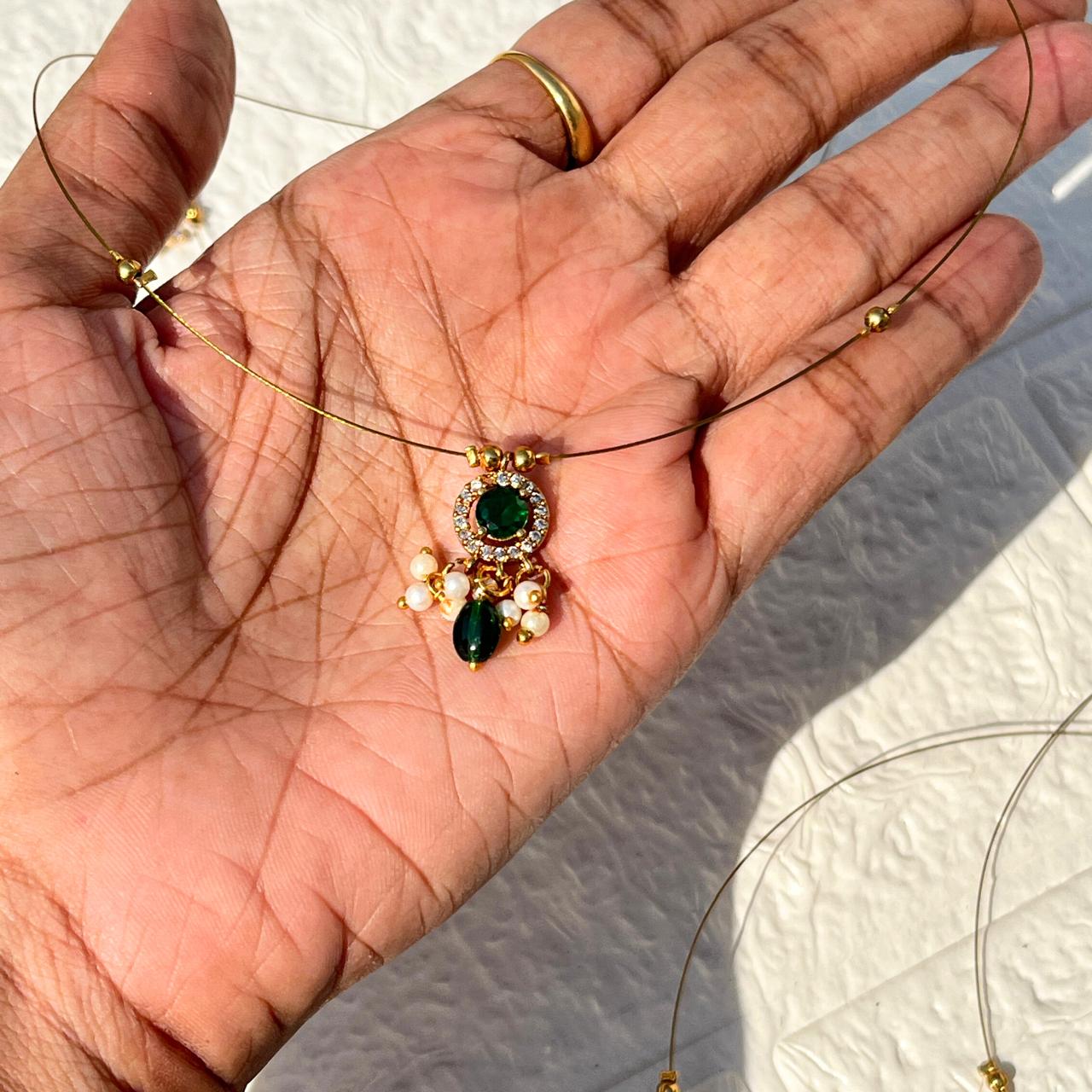 Crystal Pendant Minimal Charm Invisible Necklace