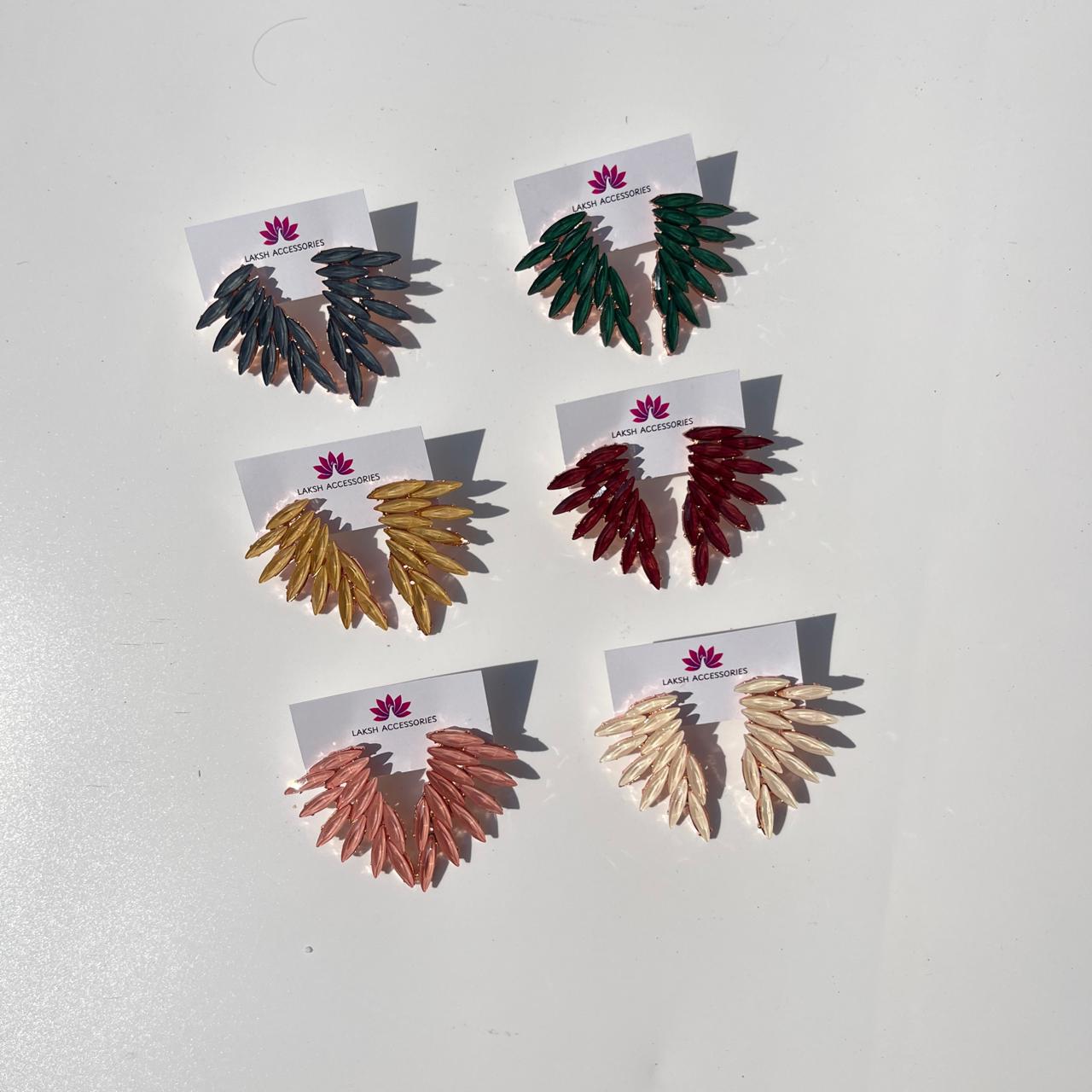 Leaf Cascade Statement Earrings