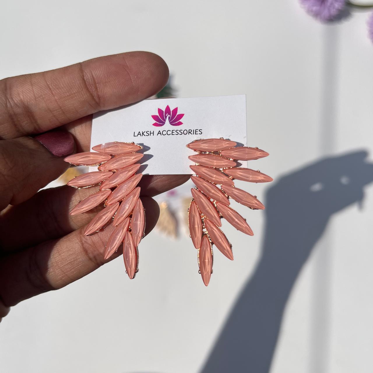 Leaf Cascade Statement Earrings