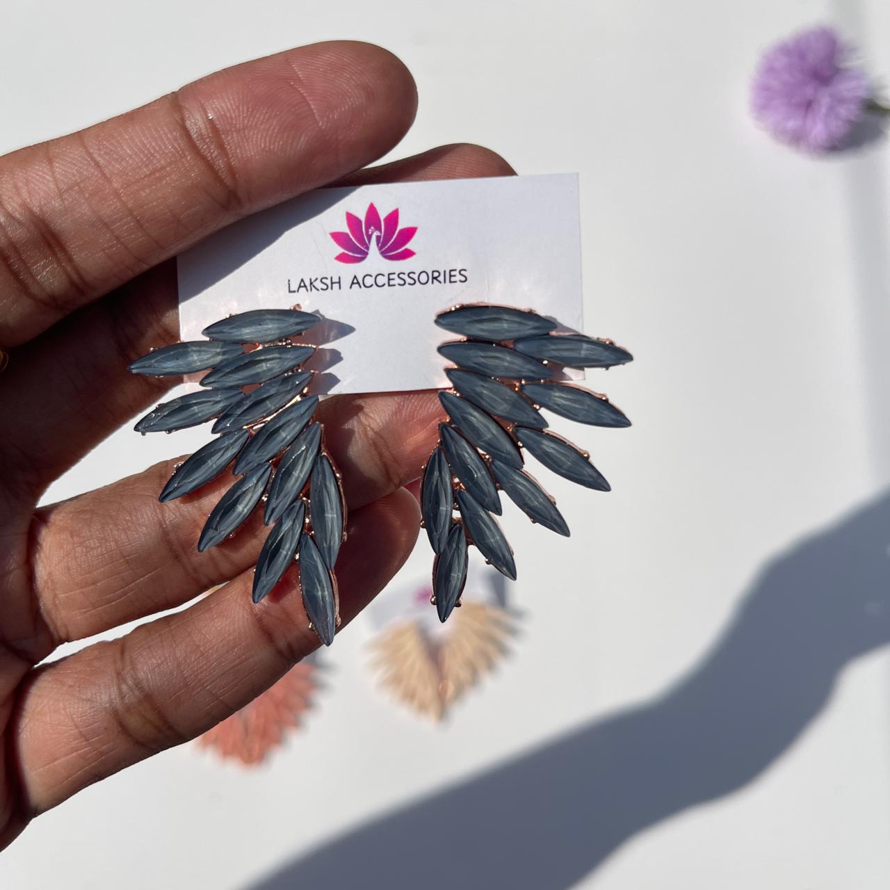 Leaf Cascade Statement Earrings