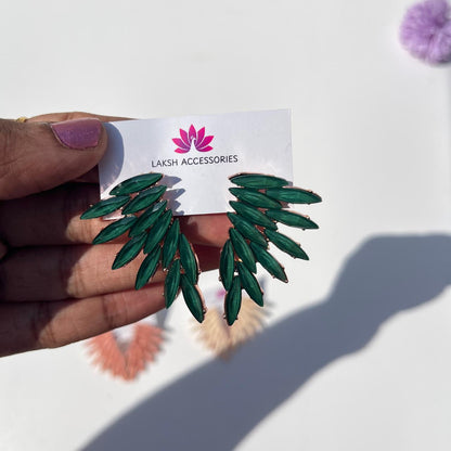 Leaf Cascade Statement Earrings