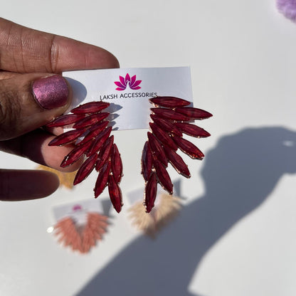 Leaf Cascade Statement Earrings