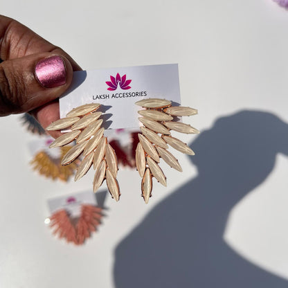 Leaf Cascade Statement Earrings