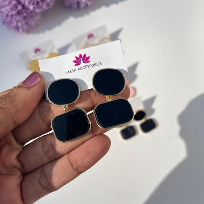 Pastel Marble Statement Drop Earrings