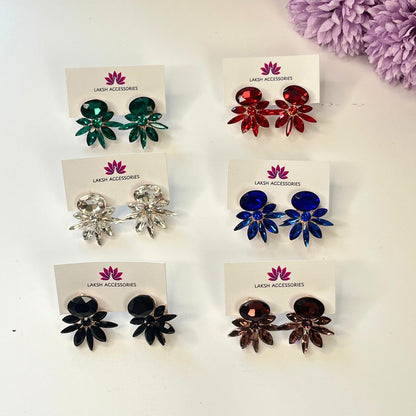 Sparkling Crystal Petal Earrings