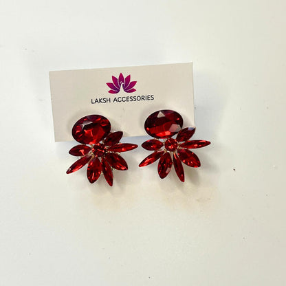 Sparkling Crystal Petal Earrings