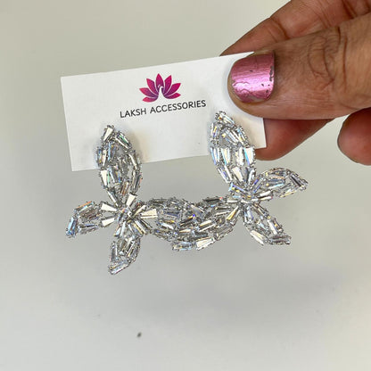 Zircon Butterfly Statement Earrings