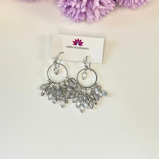 Zircon Charm Dangle Earrings