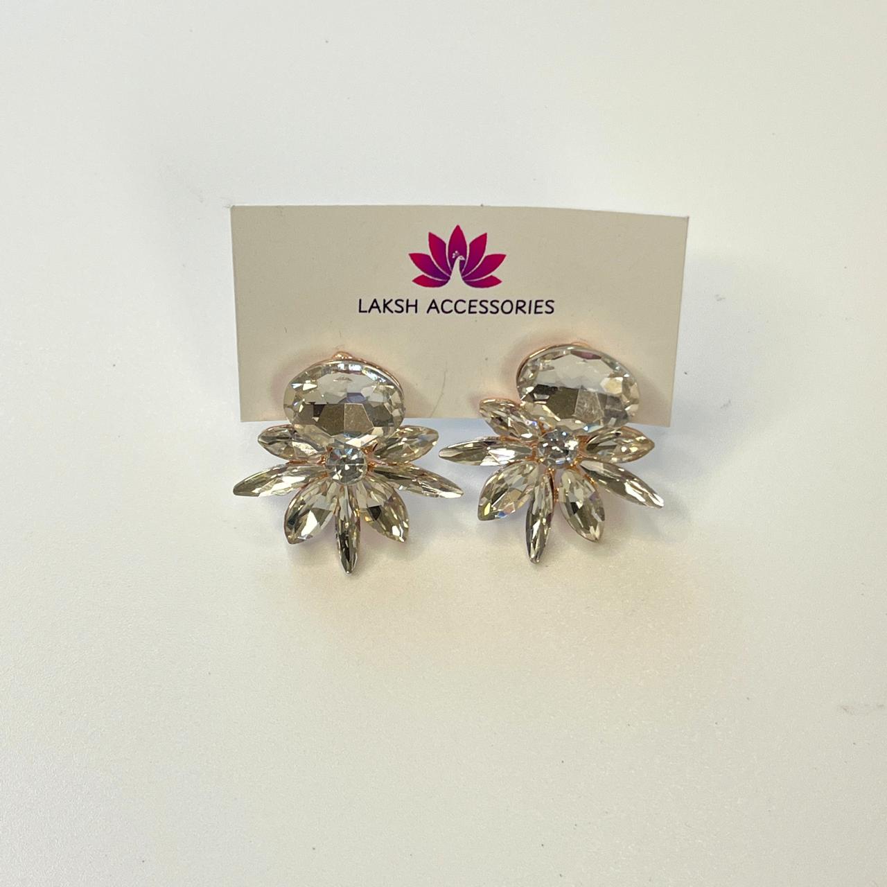 Sparkling Crystal Petal Earrings