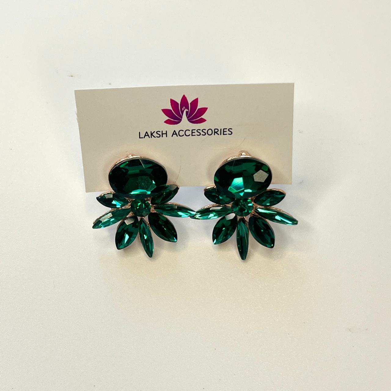 Sparkling Crystal Petal Earrings