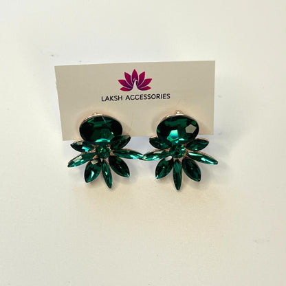 Sparkling Crystal Petal Earrings