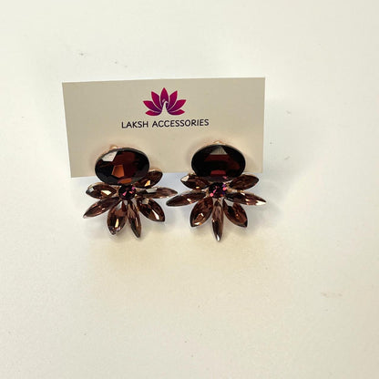 Sparkling Crystal Petal Earrings