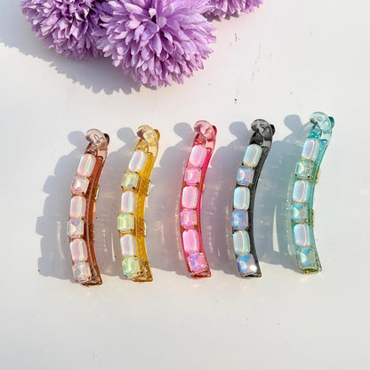 Crystal Blush Banana Hair Clip (8cm)